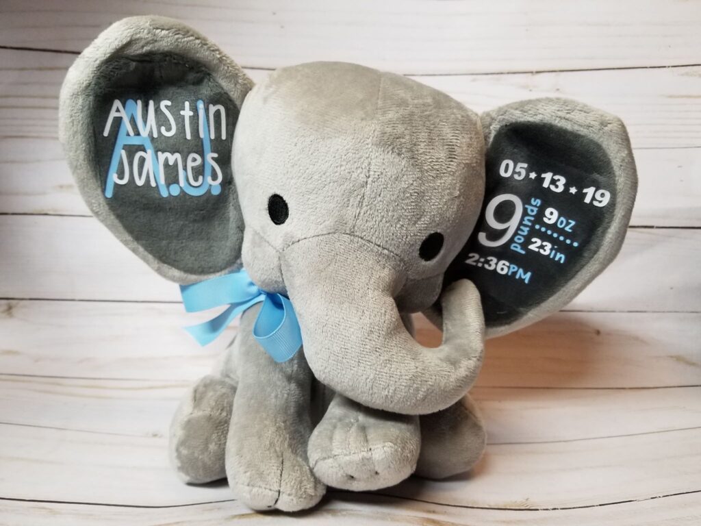 birth announcement elephant