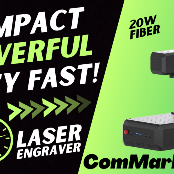 ComMarker B6 laser engraver with a compact design and fiber laser technology.