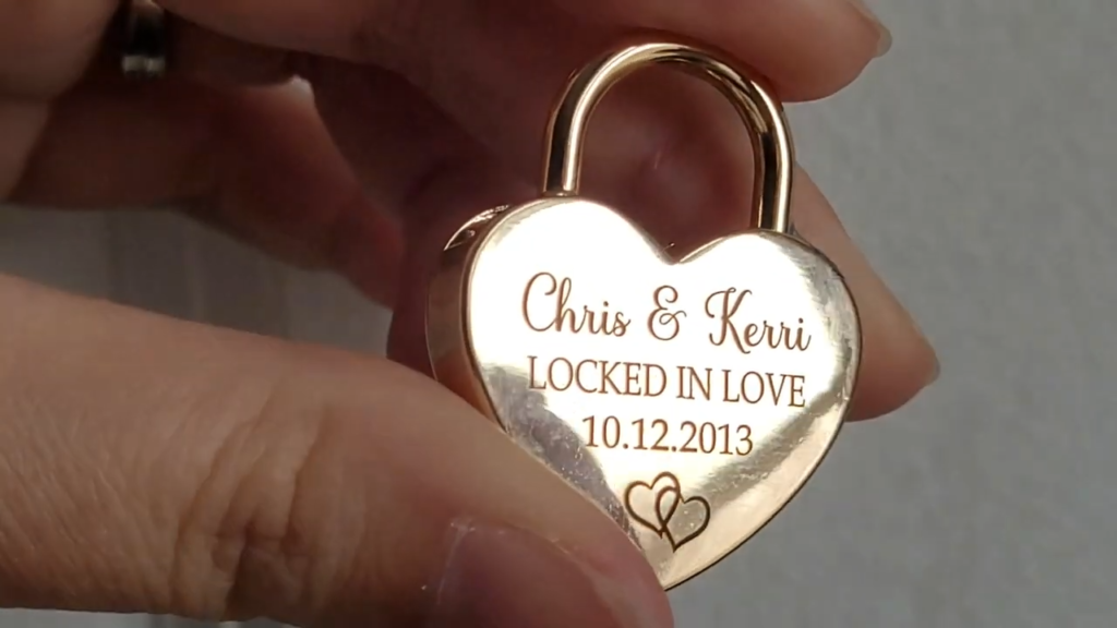 Laser engraved locket